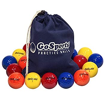 【中古】【輸入品・未使用】GoSports 多目的ゴルフボール 遊びや練習用 16個パック トートバッグ付き