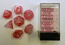 【中古】【輸入品 未使用】Chessex CHX27524 Dice-Ghostly Glow 7Pc Set カンマ Pink/Silver 並行輸入品