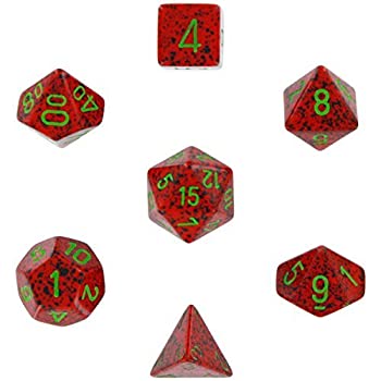 ホビー, その他 Chessex Polyhedral 7-Die Dice Set - Speckled Strawberry 