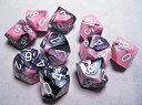 【中古】【輸入品 未使用】Chessex Dice Sets: Gemini Black Pink with White - Ten Sided Die d10 Set (10) 並行輸入品