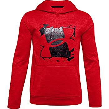 【中古】【輸入品 未使用】Under Armour Boys 039 Armour Fleece Sleeveless Hoodie カンマ Red (600)/Black カンマ Youth Small