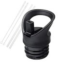 【中古】【輸入品・未使用】Hydro Flask用ストロー蓋 標準口 ウォーターボトル スポーツキャップ 交換用トップアクセサリー ストロー付き 固定ハンドル付...