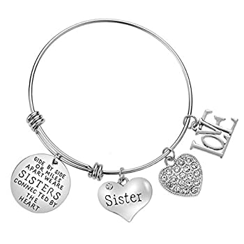 【中古】【輸入品・未使用】Lcbulu 姉妹ブレスレット 姉妹からのギフト - Side by Side or Miles Apart We are Sisters Connected by The Heart (姉妹から姉妹へ) ブレスレ 【中古】【輸入品・未使用】Lcbulu 姉妹ブレスレット 姉妹からのギフト - Side by Side or Miles Apart We are Sisters Connected by The Heart (姉妹から姉妹へ) ブレスレ