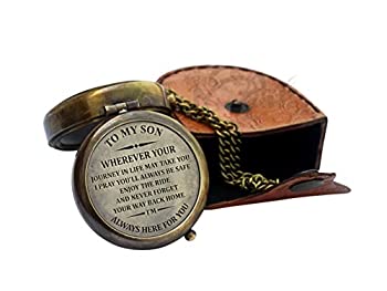 【中古】【輸入品・未使用】MAH %ダブルクォーテ% to My Son %ダブルクォーテ% キャンプコンパス ギフト コンパス刻印 息子への卒業日のギフト -...