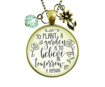 【中古】【輸入品・未使用】Gutsy Goodness Love to Gardenネックレス 「Garden Believe in Tomorrow」 引用句...