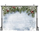 【中古】【輸入品・未使用】LTLYH 8x6フィート クリスマス写真背景 写真家 木製壁背景 白雪写真背景 クリスマスパーティーデコレーション A023
