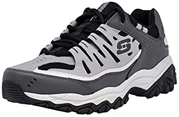 yÁzyAiEgpzSkechers Men's Afterburn Memory-Foam Lace-up Sneaker%J}% Charcoal/Green%J}% 13 M US