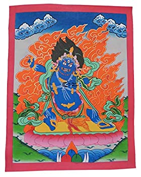 【中古】【輸入品・未使用】アジアン雑貨 ネパール仏画 ヴァジュラ・パーニ・金剛手菩薩 TA-62 [並行輸入品]