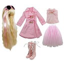 【中古】【輸入品・未使用】EVA BJD ファッション服 ウィッグ 靴 ソックス アクセサリー フルセット 1/3 21-23インチ 60cm BJD 人形用 ...