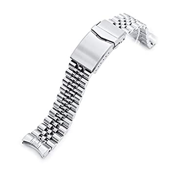 【中古】【輸入品・未使用】[MiLTAT] 20mm メタル時計バンド ステンレス ジュビリー ブレスレット Vクラスプ for セイコー 1968 メカニカルダイバーズ 現代デザイン MM200