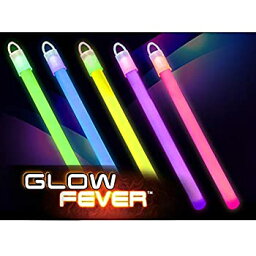 【中古】【輸入品・未使用】Glow Fever 暗闇で光るスティック100ct 6インチ エンドキャップ ストラップ付き パーティー用品 フェスティバル レイブ 誕生日 結婚式用 マルチ