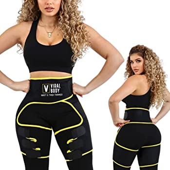 【中古】【輸入品・未使用】Viral Body ウエストと太ももトリマーヒップリフター X-Large イエロー