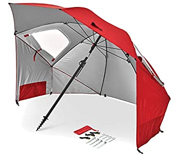 【中古】【輸入品・未使用】Sport-Brella プレミアム UPF 50+ 傘シェルター 太陽と雨から守る(8フィート レッド)