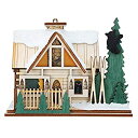 【中古】【輸入品・未使用】Ginger Cottages サンタのスキーロッジオーナメント クリスマスツリー用