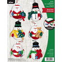 【中古】【輸入品・未使用】PLAID Enterprises 89221E フェルトオーナメントキット Roly Poly Christmas