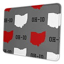 【中古】【輸入品・未使用】マウスパッド オハイオ州 グレー ゲーミングマウスパッド 端にステッチ入り ノンスリップゴムベース コンピューター ノートパソコン オ...