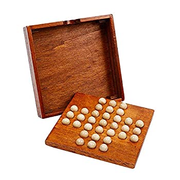 【中古】【輸入品・未使用】sharprepublic 木製 ペグソリティア ボールソリティア ボードパズル チェッカー チェスゲーム 子供 大人 おもちゃ 面白い プレゼント