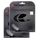 【中古】【輸入品・未使用】Solinco Confidential テニスストリング - 2パック - 16 (1.30)