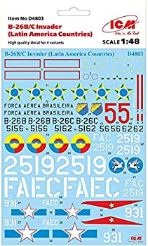 【中古】【輸入品・未使用】ICM 1/48 中南米国 B-26B/C インベーダー用 プラモデル用デカール D4803