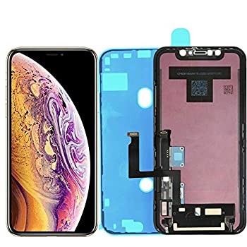 【中古】【輸入品・未使用】ZTR iPhone XR 6.1インチ用 完全液晶画面ディスプレイ 交換用タッチスクリーン修理キット付き ブラック