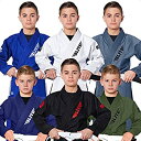 【中古】【輸入品・未使用】キッズ BJJ GI、Elite Sports ユース IBJJF 子供用ブラジリアン柔術着物 防縮加工生地&フリーベルト(特別サイズガイドをご覧ください)(プレミア