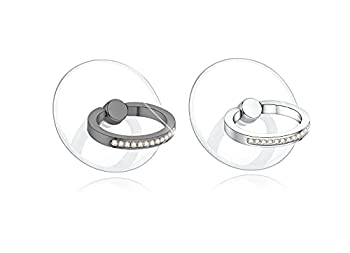 【中古】【輸入品・未使用】lenoup 透明携帯電話リングホルダー キックスタンド キラキラ キラキラ ダイヤモンド クリア 携帯電話 指リ..