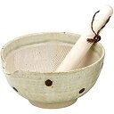 【中古】【輸入品・未使用】Tikusan セラミックリップルリッジすり鉢&すりこぎセット スパウト付き 7.1インチ 日本製 ホワイト