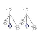 【中古】【輸入品・未使用】CENWA Zeta Phi Beta ソロリティ風 Zeta Phi Beta ラインストーン ドロップピアス 1920年 ギリシャ...