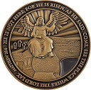 【中古】【輸入品・未使用】復活コイン He is Risen Jesus Sonの神 イースターチャレンジコイン Christ is Alive and Empty 墓 宗教的 アンティーク ゴールドメッキ 祈祷 ト