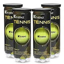 【中古】【輸入品・未使用】KEVENZ プロフェッショナルテニスボール 高弾性 より耐久性 競技やトレーニングに 12個パック (グリーン-4缶 12個)