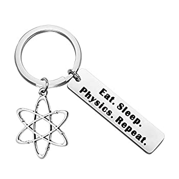 【中古】【輸入品・未使用】POTIY 面白い物理学者キーチェーン 物理学愛好家キーチェーン 食べる 睡眠 ..