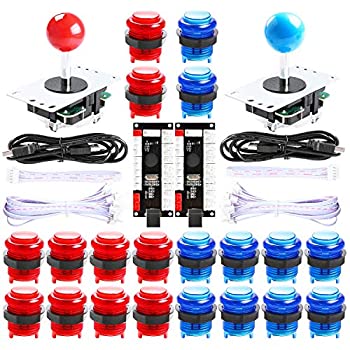 【中古】【輸入品・未使用】Qenker 2-Player LED Arcade DIY Kit for USB MAME PC Game DIY & Raspberry Pi Retro Controller DIY Including 2...