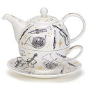 【中古】【輸入品・未使用】Dunoon Mugs - T41 Encore - Fine Bone China Tea for One - Teapot Cup and Saucer Set (TP-ENCO-1T)T41アンコール-ファインボーンチャイナティ