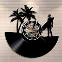 【中古】【輸入品・未使用】SZG ハワイの壁時計パーソナライズされたサーフィンビニールレコードLP時計壁時計サーフボードビーチカスタムヴィンテージ時計サーファー...