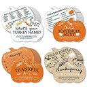【中古】【輸入品・未使用】Big Dot of Happiness Happy Thanksgiving - 秋の収穫パーティーゲーム - 各10枚 - What's Your Turkey Name Photo Scavenger Hunt%カンマ% This or