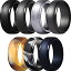 【中古】【輸入品・未使用】ThunderFit メンズシリコンリング ステップエッジ 幅10mm 厚さ2.5mm (ブラ..