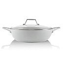 【中古】【輸入品・未使用】TECHEF ? CeraTerra 5クオート / 12インチ セラミックノンスティック万能シェフパン カバー付き (PTFE、PF...