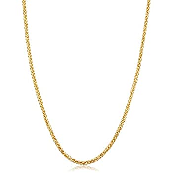 【中古】【輸入品・未使用】14Kイエローゴールド張り 2.4mm フランコチェーンネックレス 男女兼用 (16/18/20/24/30インチ)