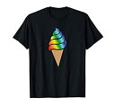 【中古】【輸入品 未使用】Rainbow Ice Cream Cone - Frozen Yogurt LGBTQ Gay Pride Tシャツ