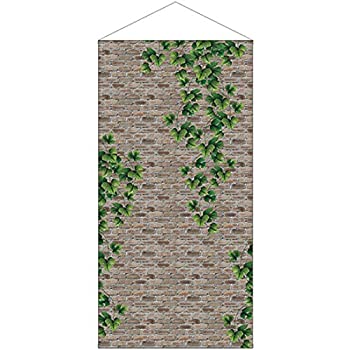 【中古】【輸入品・未使用】防炎タペストリー 白レンガとツタ No.42691 (受注生産) [並行輸入品]