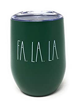 【中古】【輸入品・未使用】Rae Dunn FA LA LA 断熱ステンレススチールグリーンワイントラベルタンブラー