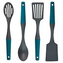 【中古】【輸入品・未使用】Taste of Home エッセンシャル 4点 ナイロンキッチン用品セット ノンスティック調理器具用 シーグリーンとアッシュグレー