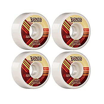 【中古】【輸入品 未使用】Bones スケートボード ホイール 54mm レトロ V4 ワイド STF 103A ホワイト