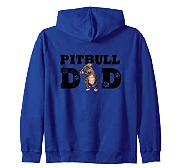 【中古】【輸入品・未使用】ピットブルパパピットブル犬パパ子犬 Pitbull Dad ジップパーカー