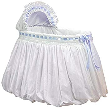 楽天スカイマーケットプラス【中古】【輸入品・未使用】Baby Doll Bedding Pretty Ribbon Bassinet Bedding Set％カンマ％ Blue by BabyDoll Bedding