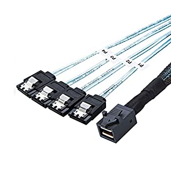 【中古】【輸入品 未使用】CableCreation (リバース) 内部HD Mini SAS (SFF-8643) ホスト - 4X SATA (ターゲット) ケーブル SFF-8643 - 4X SATA ケーブル 0.5M / 1.6フィー