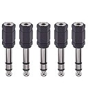 【中古】【輸入品・未使用】Nightwolf 5pcs 6.35?MM 1?/ 4インチオスto 3.5?MM 1?/ 8インチメスステレオオーディオヘッドホン...