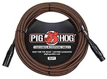 šۡ͢ʡ̤ѡPig Hog PHM10BKW ֥å/ۥ磻  ǽ XLR ޥ֥ 10ե 20 ft. PHM20ORG