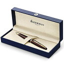 【中古】【輸入品 未使用】Waterman Carene Gift Box includes Medium Nib Gold Trim Ball Pen - Amber Lacquer/ Blue - Refill ボールペン (並行輸入品)