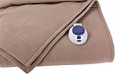 【中古】【輸入品 未使用】Soft Heat Luxury Micro-Fleece Low-Voltage Electric Heated Full Size Blanket カンマ Beige by SoftHeat